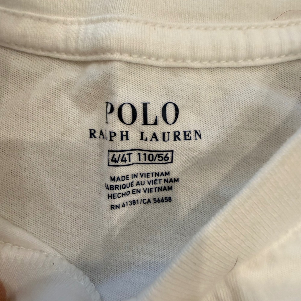 Polo Ralph Lauren Kids Shirts Bundle 5pc Size 4T Orange White Striped Polos Tees - Picture 9 of 16